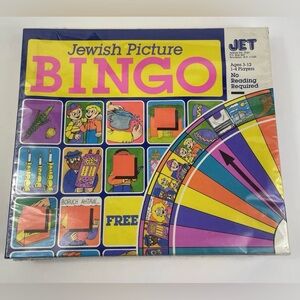 JET Jewish Picture Bingo Vintage Board Game Ed Toys New